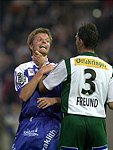 30.09.2001<br>Rapid - Krnten/0:1(0:0)<br>FREUND Oliver (Rapid)<br>AMBROSIUS Thomas (Krnten)<br>Freund wrgt Feind - die Erste<br>90.(+2) Minute