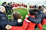 19.10.2017, Frauenfußball, Nationalteam, Testspiel, NV Arena, Niederlande, Oesterreich<br>Oesterreichs Ritual  vor Spielbeginn<br><br>Copyright / www. sportfotos. at<br>Missongasse 21<br>A - 3500 Krems<br>zierlinger@sportfotos.at<br>www.sportfotos.at<br>Kremser Bank <br>BIC SPKDAT21XXX<br>IBAN AT392022800704000918<br>