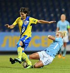 04.10.2017, Frauenfu�ball, Womans Champions League, NV Arena, SKN St. Poelten, Manchester City<br>ZVER Mateja, CHRISTIANSEN Isobel<br><br>Copyright / www. sportfotos. at<br>Missongasse 21<br>A - 3500 Krems<br>zierlinger@sportfotos.at<br>www.sportfotos.at<br>Kremser Bank <br>BIC SPKDAT21XXX<br>IBAN AT392022800704000918<br>