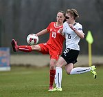21.03.2016,  Rohrendorf, Fussball,  European Womens Under-17 Champioship 2016,  Elite Round,  sterreich,  Schweiz<br>REUTELER Geraldine, MAYRHOFER Sandra<br><br><br><br>Copyright DIENER / Zierlinger Karl<br>Marktgasse 3-7 / 4 / 5 / 21<br>A-1090 Wien<br>Telefax +43 1 955 32 35<br>Mobil +43 676 629 98 51<br>BA-CA<br>Bank Nr. 12000<br>Account Nr. 00712 223 783<br>e-mail: agentur@diener.at<br>Datenbank: www.diener.at