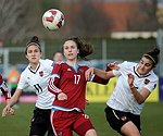 19.03.2016,  Rohrendorf, Fussball,  European Womens Under-17 Champioship 2016,  Elite Round,  sterreich,  Russland<br>PIRECI Besijana, VANKOVA Kristina, KURZ Evelyn<br><br><br><br>Copyright DIENER / Zierlinger Karl<br>Marktgasse 3-7 / 4 / 5 / 21<br>A-1090 Wien<br>Telefax +43 1 955 32 35<br>Mobil +43 676 629 98 51<br>BA-CA<br>Bank Nr. 12000<br>Account Nr. 00712 223 783<br>e-mail: agentur@diener.at<br>Datenbank: www.diener.at
