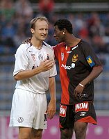 13.07.2005<br>Admira - Austria/1:2 (0:2)<br>AKOTO Eric (Admira) tr�stet<br>RUSHFELDT Sigurd (Austria) nach gelber Karte<br>53. Minute