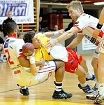 19.02.2011 Krems, <br>UHK Krems - HK Drott Halmstad/31:29 (14:14)<br>ADJOVI Mathias, WALZER Guenther, OHLSSON Jonny