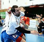 23.03.2013, Krems, Handball, Handball Liga Austria, HLA, MPO, UHK Krems - HC Hard,<br>BJELIS Mario, KNAUTH Michaek, CHALUPA Georg<br><br>Copyright DIENER / Zierlinger Karl<br>Marktgasse 3-7 / 4 / 5 / 21<br>A-1090 Wien<br>Telefax +43 1 955 32 35<br>Mobil +43 676 629 98 51<br>BA-CA<br>Bank Nr. 12000<br>Account Nr. 00712 223 783<br>e-mail: agentur@diener.at<br>Datenbank: www.diener.at