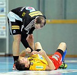 26.10.2012, Krems, Handball, Handball Liga Austria, HLA, GD, UHK Krems - Fivers WAT Margareten,<br>EDELMUELLER Christoph, CHALUPA Georg<br><br>Copyright DIENER / Zierlinger Karl<br>Marktgasse 3-7 / 4 / 5 / 21<br>A-1090 Wien<br>Telefax +43 1 955 32 35<br>Mobil +43 676 629 98 51<br>BA-CA<br>Bank Nr. 12000<br>Account Nr. 00712 223 783<br>e-mail: agentur@diener.at<br>Datenbank: www.diener.at