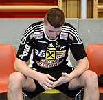 26.10.2012, Krems, Handball, Handball Liga Austria, HLA, GD, UHK Krems - Fivers WAT Margareten,<br>KIRVELIAVICIUS Romas<br><br>Copyright DIENER / Zierlinger Karl<br>Marktgasse 3-7 / 4 / 5 / 21<br>A-1090 Wien<br>Telefax +43 1 955 32 35<br>Mobil +43 676 629 98 51<br>BA-CA<br>Bank Nr. 12000<br>Account Nr. 00712 223 783<br>e-mail: agentur@diener.at<br>Datenbank: www.diener.at