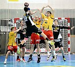 26.10.2012, Krems, Handball, Handball Liga Austria, HLA, GD, UHK Krems - Fivers WAT Margareten,<br>VISY Norbert, EDELMUELLER Christoph, KOLAR Markus, MITKOV Vlatko, SHEJBAL Mihal, BELAS Ivica, HELLERICH Leopold<br><br>Copyright DIENER / Zierlinger Karl<br>Marktgasse 3-7 / 4 / 5 / 21<br>A-1090 Wien<br>Telefax +43 1 955 32 35<br>Mobil +43 676 629 98 51<br>BA-CA<br>Bank Nr. 12000<br>Account Nr. 00712 223 783<br>e-mail: agentur@diener.at<br>Datenbank: www.diener.at