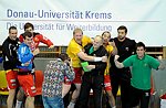 26.10.2012, Krems, Handball, Handball Liga Austria, HLA, GD, UHK Krems - Fivers WAT Margareten,<br>Jubel Krems<br><br>Copyright DIENER / Zierlinger Karl<br>Marktgasse 3-7 / 4 / 5 / 21<br>A-1090 Wien<br>Telefax +43 1 955 32 35<br>Mobil +43 676 629 98 51<br>BA-CA<br>Bank Nr. 12000<br>Account Nr. 00712 223 783<br>e-mail: agentur@diener.at<br>Datenbank: www.diener.at