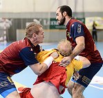 10.11.2012, Krems, Handball, Handball Liga Austria, HLA, GD, UHK Krems, Union Leoben<br>MARETIC Mario, LINT Werner, QUERIN Leonardo<br><br><br>Copyright DIENER / Zierlinger Karl<br>Marktgasse 3-7 / 4 / 5 / 21<br>A-1090 Wien<br>Telefax +43 1 955 32 35<br>Mobil +43 676 629 98 51<br>BA-CA<br>Bank Nr. 12000<br>Account Nr. 00712 223 783<br>e-mail: agentur@diener.at<br>Datenbank: www.diener.at