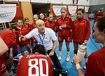 27.10.2013, Krems, Handball, Laenderspiel, Nationalteam,  Oesterreich - Ukraine, Europameisterschaftsqualifikation, Damen, European Championships, Qualification ,Women, <br>Austria - Ukrain, Timeout Österreich<br><br><br>Copyright DIENER / Zierlinger Karl<br>Marktgasse 3-7 / 4 / 5 / 21<br>A-1090 Wien<br>Telefax +43 1 955 32 35<br>Mobil +43 676 629 98 51<br>BA-CA<br>Bank Nr. 12000<br>Account Nr. 00712 223 783<br>e-mail: agentur@diener.at<br>Datenbank: www.diener.at