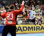 07.09.2013, Krems, Handball, Handball Liga Austria, HLA, GD, UHK Krems - HSG  Baernbach / Koeflach,<br>SHEJBAL Mihal, VODICA Thomas<br><br><br><br>Copyright DIENER / Zierlinger Karl<br>Marktgasse 3-7 / 4 / 5 / 21<br>A-1090 Wien<br>Telefax +43 1 955 32 35<br>Mobil +43 676 629 98 51<br>BA-CA<br>Bank Nr. 12000<br>Account Nr. 00712 223 783<br>e-mail: agentur@diener.at<br>Datenbank: www.diener.at