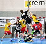 04.03.2015, Krems, Handball, OEHB Cup / M, Viertelfinale,  UHK Krems, Bregenz<br>NEUHOLD Christoph, GAVRANOVIC Filip, VIZVARY Kristof, BABARSKAS Povilas, MAYER Lucas, BABARSKAS Gerdas, SHEJBAL Mihal<br><br>Copyright DIENER / Zierlinger Karl<br>Marktgasse 3-7 / 4 / 5 / 21<br>A-1090 Wien<br>Telefax +43 1 955 32 35<br>Mobil +43 676 629 98 51<br>BA-CA<br>Bank Nr. 12000<br>Account Nr. 00712 223 783<br>e-mail: agentur@diener.at<br>Datenbank: www.diener.at