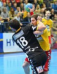 04.03.2015, Krems, Handball, OEHB Cup / M, Viertelfinale,  UHK Krems, Bregenz<br>BAMMER Dominik, WALZER Guenther<br><br>Copyright DIENER / Zierlinger Karl<br>Marktgasse 3-7 / 4 / 5 / 21<br>A-1090 Wien<br>Telefax +43 1 955 32 35<br>Mobil +43 676 629 98 51<br>BA-CA<br>Bank Nr. 12000<br>Account Nr. 00712 223 783<br>e-mail: agentur@diener.at<br>Datenbank: www.diener.at