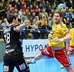 04.03.2015, Krems, Handball, OEHB Cup / M, Viertelfinale,  UHK Krems, Bregenz<br>BAMMER Dominik, WALZER Guenther<br><br>Copyright DIENER / Zierlinger Karl<br>Marktgasse 3-7 / 4 / 5 / 21<br>A-1090 Wien<br>Telefax +43 1 955 32 35<br>Mobil +43 676 629 98 51<br>BA-CA<br>Bank Nr. 12000<br>Account Nr. 00712 223 783<br>e-mail: agentur@diener.at<br>Datenbank: www.diener.at