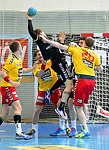 04.03.2015, Krems, Handball, OEHB Cup / M, Viertelfinale,  UHK Krems, Bregenz<br>NEUHOLD Christoph, WALZER Guenther, FRUEHSTUECK Lukas, VIZVARY Kristof<br><br>Copyright DIENER / Zierlinger Karl<br>Marktgasse 3-7 / 4 / 5 / 21<br>A-1090 Wien<br>Telefax +43 1 955 32 35<br>Mobil +43 676 629 98 51<br>BA-CA<br>Bank Nr. 12000<br>Account Nr. 00712 223 783<br>e-mail: agentur@diener.at<br>Datenbank: www.diener.at