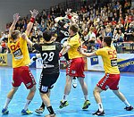 11.04.2015, Krems, Handball, Handball Liga Austria, HLA, OPO, UHK Krems, Bregenz,<br>NEUHOLD Christoph, GANGL Clemens, HEDIN Amadeus, WAGNER Maximilian, TOMANN Aron<br><br><br><br>Copyright DIENER / Zierlinger Karl<br>Marktgasse 3-7 / 4 / 5 / 21<br>A-1090 Wien<br>Telefax +43 1 955 32 35<br>Mobil +43 676 629 98 51<br>BA-CA<br>Bank Nr. 12000<br>Account Nr. 00712 223 783<br>e-mail: agentur@diener.at<br>Datenbank: www.diener.at