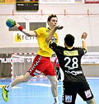11.04.2015, Krems, Handball, Handball Liga Austria, HLA, OPO, UHK Krems, Bregenz,<br>BABARSKAS Gerdas, GANGL Clemens<br><br><br><br>Copyright DIENER / Zierlinger Karl<br>Marktgasse 3-7 / 4 / 5 / 21<br>A-1090 Wien<br>Telefax +43 1 955 32 35<br>Mobil +43 676 629 98 51<br>BA-CA<br>Bank Nr. 12000<br>Account Nr. 00712 223 783<br>e-mail: agentur@diener.at<br>Datenbank: www.diener.at
