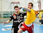 11.04.2015, Krems, Handball, Handball Liga Austria, HLA, OPO, UHK Krems, Bregenz,<br>ESEGOVIC Ante, FEICHTINGER Sebastian<br><br><br><br>Copyright DIENER / Zierlinger Karl<br>Marktgasse 3-7 / 4 / 5 / 21<br>A-1090 Wien<br>Telefax +43 1 955 32 35<br>Mobil +43 676 629 98 51<br>BA-CA<br>Bank Nr. 12000<br>Account Nr. 00712 223 783<br>e-mail: agentur@diener.at<br>Datenbank: www.diener.at