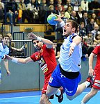 07.03.2015, Krems, Handball, Handball Liga Austria, HLA, OPO, UHK Krems, HC Hard,<br>SCHOPF Tobias, KOZINA Kresimir<br><br>Copyright DIENER / Zierlinger Karl<br>Marktgasse 3-7 / 4 / 5 / 21<br>A-1090 Wien<br>Telefax +43 1 955 32 35<br>Mobil +43 676 629 98 51<br>BA-CA<br>Bank Nr. 12000<br>Account Nr. 00712 223 783<br>e-mail: agentur@diener.at<br>Datenbank: www.diener.at