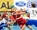 07.03.2015, Krems, Handball, Handball Liga Austria, HLA, OPO, UHK Krems, HC Hard,<br>SCHLINGER Roland, NEUHOLD Christoph, DICKER Daniel<br><br>Copyright DIENER / Zierlinger Karl<br>Marktgasse 3-7 / 4 / 5 / 21<br>A-1090 Wien<br>Telefax +43 1 955 32 35<br>Mobil +43 676 629 98 51<br>BA-CA<br>Bank Nr. 12000<br>Account Nr. 00712 223 783<br>e-mail: agentur@diener.at<br>Datenbank: www.diener.at