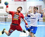 07.03.2015, Krems, Handball, Handball Liga Austria, HLA, OPO, UHK Krems, HC Hard,<br>WAGNER Maximilian<br><br>Copyright DIENER / Zierlinger Karl<br>Marktgasse 3-7 / 4 / 5 / 21<br>A-1090 Wien<br>Telefax +43 1 955 32 35<br>Mobil +43 676 629 98 51<br>BA-CA<br>Bank Nr. 12000<br>Account Nr. 00712 223 783<br>e-mail: agentur@diener.at<br>Datenbank: www.diener.at