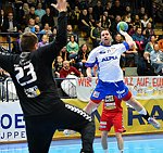 07.03.2015, Krems, Handball, Handball Liga Austria, HLA, OPO, UHK Krems, HC Hard,<br>SHEJBAL Mihal, KNAUTH Michael, SCHOPF Tobias<br><br>Copyright DIENER / Zierlinger Karl<br>Marktgasse 3-7 / 4 / 5 / 21<br>A-1090 Wien<br>Telefax +43 1 955 32 35<br>Mobil +43 676 629 98 51<br>BA-CA<br>Bank Nr. 12000<br>Account Nr. 00712 223 783<br>e-mail: agentur@diener.at<br>Datenbank: www.diener.at