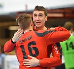 25.02.2015, Krems, Handball, Handball Liga Austria, HLA, OPO, UHK Krems, SG Westwien,<br>KAIPER Florian, UVODIC Sandro<br><br><br><br>Copyright DIENER / Zierlinger Karl<br>Marktgasse 3-7 / 4 / 5 / 21<br>A-1090 Wien<br>Telefax +43 1 955 32 35<br>Mobil +43 676 629 98 51<br>BA-CA<br>Bank Nr. 12000<br>Account Nr. 00712 223 783<br>e-mail: agentur@diener.at<br>Datenbank: www.diener.at