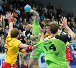 25.02.2015, Krems, Handball, Handball Liga Austria, HLA, OPO, UHK Krems, SG Westwien,<br>WAGNER Maximilian, MILJAK Duje, BABARSKAS Gerdas, POSCH Fabian<br><br><br><br>Copyright DIENER / Zierlinger Karl<br>Marktgasse 3-7 / 4 / 5 / 21<br>A-1090 Wien<br>Telefax +43 1 955 32 35<br>Mobil +43 676 629 98 51<br>BA-CA<br>Bank Nr. 12000<br>Account Nr. 00712 223 783<br>e-mail: agentur@diener.at<br>Datenbank: www.diener.at