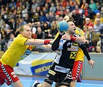 16.02.2015, Krems, Handball, Handball Liga Austria, HLA, OPO, UHK Krems, WAT Margareten,<br>VIZVARY Kristof, MITKOV Vlatko, ZIURA Vytautas<br><br><br>Copyright DIENER / Zierlinger<br>Marktgasse 3-7 / 4 / 5 / 21<br>A-1090 Wien<br>Telefax +43 1 955 32 35<br>Mobil +43 676 629 98 51<br>BA-CA<br>Bank Nr. 12000<br>Account Nr. 00712 223 783<br>e-mail: agentur@diener.at<br>Datenbank: www.diener.at