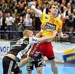 16.02.2015, Krems, Handball, Handball Liga Austria, HLA, OPO, UHK Krems, WAT Margareten,<br>ALJETIC Nikola, FEICHTINGER Sebastian<br><br><br><br>Copyright DIENER / Zierlinger<br>Marktgasse 3-7 / 4 / 5 / 21<br>A-1090 Wien<br>Telefax +43 1 955 32 35<br>Mobil +43 676 629 98 51<br>BA-CA<br>Bank Nr. 12000<br>Account Nr. 00712 223 783<br>e-mail: agentur@diener.at<br>Datenbank: www.diener.at