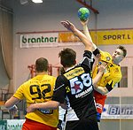 16.02.2015, Krems, Handball, Handball Liga Austria, HLA, OPO, UHK Krems, WAT Margareten,<br><br><br><br>Copyright / www. sportfotos. at<br>Missongasse 21<br>A - 3500 Krems<br>zierlinger@sportfotos.at<br>www.sportfotos.at<br>Kremser Bank <br>BIC SPKDAT21XXX<br>IBAN AT392022800704000918<br>