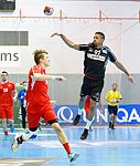08.01.2015, Krems, Handball, Laenderspiel, Nationalteam, Testspiel, Oesterreich, Schweiz<br>SIDOROVICZ Roman, SANTOS Raul<br><br><br>Copyright DIENER / Zierlinger<br>Marktgasse 3-7 / 4 / 5 / 21<br>A-1090 Wien<br>Telefax +43 1 955 32 35<br>Mobil +43 676 629 98 51<br>BA-CA<br>Bank Nr. 12000<br>Account Nr. 00712 223 783<br>e-mail: agentur@diener.at<br>Datenbank: www.diener.at