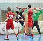08.01.2015, Krems, Handball, Laenderspiel, Nationalteam, Testspiel, Oesterreich, Schweiz<br>GETZMANN Simon, SANTOS Raul, SVALJEN Michal, PORTNER Nikola<br><br><br>Copyright DIENER / Zierlinger<br>Marktgasse 3-7 / 4 / 5 / 21<br>A-1090 Wien<br>Telefax +43 1 955 32 35<br>Mobil +43 676 629 98 51<br>BA-CA<br>Bank Nr. 12000<br>Account Nr. 00712 223 783<br>e-mail: agentur@diener.at<br>Datenbank: www.diener.at