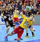 06.12. 2014, Krems, Handball, Handball Liga Austria, HLA, GD, UHK Krems, Bregenz,<br>GAVRANOVIC Filip, BABARSKAS Gerdas<br><br><br><br>Copyright DIENER / Zierlinger Karl<br>Marktgasse 3-7 / 4 / 5 / 21<br>A-1090 Wien<br>Telefax +43 1 955 32 35<br>Mobil +43 676 629 98 51<br>BA-CA<br>Bank Nr. 12000<br>Account Nr. 00712 223 783<br>e-mail: agentur@diener.at<br>Datenbank: www.diener.at