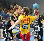 06.12. 2014, Krems, Handball, Handball Liga Austria, HLA, GD, UHK Krems, Bregenz,<br>BABARSKAS Povilas, FEICHTINGER Sebastian<br><br><br><br>Copyright DIENER / Zierlinger Karl<br>Marktgasse 3-7 / 4 / 5 / 21<br>A-1090 Wien<br>Telefax +43 1 955 32 35<br>Mobil +43 676 629 98 51<br>BA-CA<br>Bank Nr. 12000<br>Account Nr. 00712 223 783<br>e-mail: agentur@diener.at<br>Datenbank: www.diener.at