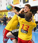 06.12. 2014, Krems, Handball, Handball Liga Austria, HLA, GD, UHK Krems, Bregenz,<br>NEUHOLD Christoph, FRHSTCK Lukas, WALZER Guenther<br><br><br><br>Copyright DIENER / Zierlinger Karl<br>Marktgasse 3-7 / 4 / 5 / 21<br>A-1090 Wien<br>Telefax +43 1 955 32 35<br>Mobil +43 676 629 98 51<br>BA-CA<br>Bank Nr. 12000<br>Account Nr. 00712 223 783<br>e-mail: agentur@diener.at<br>Datenbank: www.diener.at
