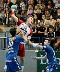 30.08.2014, Krems, Handball, Handball Liga Austria, HLA, GD, UHK Krems, SU St. Poelten,<br>SVOBODA Christoph, NEUHOLD Christoph, BAJGORIC Alen<br><br><br>Copyright / www. sportfotos. at<br>Missongasse 21<br>A - 3500 Krems<br>zierlinger@sportfotos.at<br>www.sportfotos.at<br>Kremser Bank <br>BIC SPKDAT21XXX<br>IBAN AT392022800704000918<br>