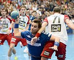 30.08.2014, Krems, Handball, Handball Liga Austria, HLA, GD, UHK Krems, SU St. Poelten,<br>HOLLAUS Stephan, MITKOV Vlatko<br><br><br>Copyright / www. sportfotos. at<br>Missongasse 21<br>A - 3500 Krems<br>zierlinger@sportfotos.at<br>www.sportfotos.at<br>Kremser Bank <br>BIC SPKDAT21XXX<br>IBAN AT392022800704000918<br>