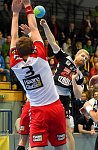 26.11.2014, Krems, Handball, Handball Liga Austria, HLA, GD, UHK Krems, ULZ Schwaz,<br>BABARSKAS Gerdas, PRAKAPENIA Anton<br><br><br><br>Copyright DIENER / Zierlinger Karl<br>Marktgasse 3-7 / 4 / 5 / 21<br>A-1090 Wien<br>Telefax +43 1 955 32 35<br>Mobil +43 676 629 98 51<br>BA-CA<br>Bank Nr. 12000<br>Account Nr. 00712 223 783<br>e-mail: agentur@diener.at<br>Datenbank: www.diener.at