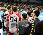 26.11.2014, Krems, Handball, Handball Liga Austria, HLA, GD, UHK Krems, ULZ Schwaz,<br>Auszeit Krems<br><br><br><br>Copyright DIENER / Zierlinger Karl<br>Marktgasse 3-7 / 4 / 5 / 21<br>A-1090 Wien<br>Telefax +43 1 955 32 35<br>Mobil +43 676 629 98 51<br>BA-CA<br>Bank Nr. 12000<br>Account Nr. 00712 223 783<br>e-mail: agentur@diener.at<br>Datenbank: www.diener.at