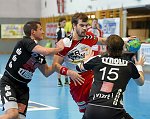 26.11.2014, Krems, Handball, Handball Liga Austria, HLA, GD, UHK Krems, ULZ Schwaz,<br>KANDOLF Thomas, FEICHTINGER Sebastian, STEIGER Josef<br><br><br><br>Copyright DIENER / Zierlinger Karl<br>Marktgasse 3-7 / 4 / 5 / 21<br>A-1090 Wien<br>Telefax +43 1 955 32 35<br>Mobil +43 676 629 98 51<br>BA-CA<br>Bank Nr. 12000<br>Account Nr. 00712 223 783<br>e-mail: agentur@diener.at<br>Datenbank: www.diener.at