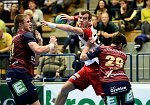 27.09.2014, Krems, Handball, Handball Liga Austria, HLA, GD, UHK Krems, Union Leoben,<br>PETREIKIS Benas, FEICHTINGER Sebastian, WULZ Thomas<br><br><br>Copyright / www. sportfotos. at<br>Missongasse 21<br>A - 3500 Krems<br>zierlinger@sportfotos.at<br>www.sportfotos.at<br>Kremser Bank <br>BIC SPKDAT21XXX<br>IBAN AT392022800704000918<br>