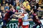27.09.2014, Krems, Handball, Handball Liga Austria, HLA, GD, UHK Krems, Union Leoben,<br>PETREIKIS Benas, FEICHTINGER Sebastian, SCHOPF Tobias, WULZ Thomas<br><br><br>Copyright / www. sportfotos. at<br>Missongasse 21<br>A - 3500 Krems<br>zierlinger@sportfotos.at<br>www.sportfotos.at<br>Kremser Bank <br>BIC SPKDAT21XXX<br>IBAN AT392022800704000918<br>