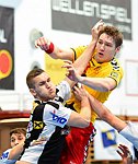 19.12. 2014, Krems, Handball, Handball Liga Austria, HLA, GD, UHK Krems, WAT Margareten,<br>ALJETIC Nikola. BABARSKAS Gerdas<br><br><br><br>Copyright DIENER / Zierlinger<br>Marktgasse 3-7 / 4 / 5 / 21<br>A-1090 Wien<br>Telefax +43 1 955 32 35<br>Mobil +43 676 629 98 51<br>BA-CA<br>Bank Nr. 12000<br>Account Nr. 00712 223 783<br>e-mail: agentur@diener.at<br>Datenbank: www.diener.at