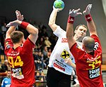 02.03.2016, Krems, Handball, OEHB-Cup, M-VF, UHK Krems - HSG Baernbach / Koeflach,<br>NEUHOLD Christoph, KOLAR Goran, SURAC Domagoj<br><br><br>Copyright DIENER / Zierlinger<br>Marktgasse 3-7 / 4 / 5 / 21<br>A-1090 Wien<br>Telefax +43 1 955 32 35<br>Mobil +43 676 629 98 51<br>BA-CA<br>Bank Nr. 12000<br>Account Nr. 00712 223 783<br>e-mail: agentur@diener.at<br>Datenbank: www.diener.at