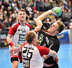 20.11.2015, Krems, Handball, Handball Liga Austria, HLA, GD, UHK Krems - HSG  Baernbach / Koeflach,<br>NEUHOLD Christoph, VIZVARY Christoph, MOHR Florian<br><br><br><br>Copyright DIENER / Zierlinger<br>Marktgasse 3-7 / 4 / 5 / 21<br>A-1090 Wien<br>Telefax +43 1 955 32 35<br>Mobil +43 676 629 98 51<br>BA-CA<br>Bank Nr. 12000<br>Account Nr. 00712 223 783<br>e-mail: agentur@diener.at<br>Datenbank: www.diener.at