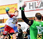 20.11.2015, Krems, Handball, Handball Liga Austria, HLA, GD, UHK Krems - HSG  Baernbach / Koeflach,<br>NEUHOLD Christoph, SZABO Peter<br><br><br><br>Copyright DIENER / Zierlinger<br>Marktgasse 3-7 / 4 / 5 / 21<br>A-1090 Wien<br>Telefax +43 1 955 32 35<br>Mobil +43 676 629 98 51<br>BA-CA<br>Bank Nr. 12000<br>Account Nr. 00712 223 783<br>e-mail: agentur@diener.at<br>Datenbank: www.diener.at