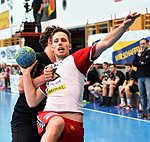 20.11.2015, Krems, Handball, Handball Liga Austria, HLA, GD, UHK Krems - HSG  Baernbach / Koeflach,<br>MORITZ Philipp, SIMEK Marko<br><br><br><br>Copyright DIENER / Zierlinger<br>Marktgasse 3-7 / 4 / 5 / 21<br>A-1090 Wien<br>Telefax +43 1 955 32 35<br>Mobil +43 676 629 98 51<br>BA-CA<br>Bank Nr. 12000<br>Account Nr. 00712 223 783<br>e-mail: agentur@diener.at<br>Datenbank: www.diener.at