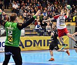 20.11.2015, Krems, Handball, Handball Liga Austria, HLA, GD, UHK Krems - HSG  Baernbach / Koeflach,<br>SZABO Peter, HALLMANN Christian, STEINHAUSER Moritz<br><br><br><br>Copyright DIENER / Zierlinger<br>Marktgasse 3-7 / 4 / 5 / 21<br>A-1090 Wien<br>Telefax +43 1 955 32 35<br>Mobil +43 676 629 98 51<br>BA-CA<br>Bank Nr. 12000<br>Account Nr. 00712 223 783<br>e-mail: agentur@diener.at<br>Datenbank: www.diener.at