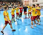 26.10.2015, Krems, Handball, Handball Liga Austria, HLA, GD, UHK Krems, Bregenz,<br>Krems Siegesjubel<br><br><br><br>Copyright DIENER / Zierlinger Karl<br>Marktgasse 3-7 / 4 / 5 / 21<br>A-1090 Wien<br>Telefax +43 1 955 32 35<br>Mobil +43 676 629 98 51<br>BA-CA<br>Bank Nr. 12000<br>Account Nr. 00712 223 783<br>e-mail: agentur@diener.at<br>Datenbank: www.diener.at